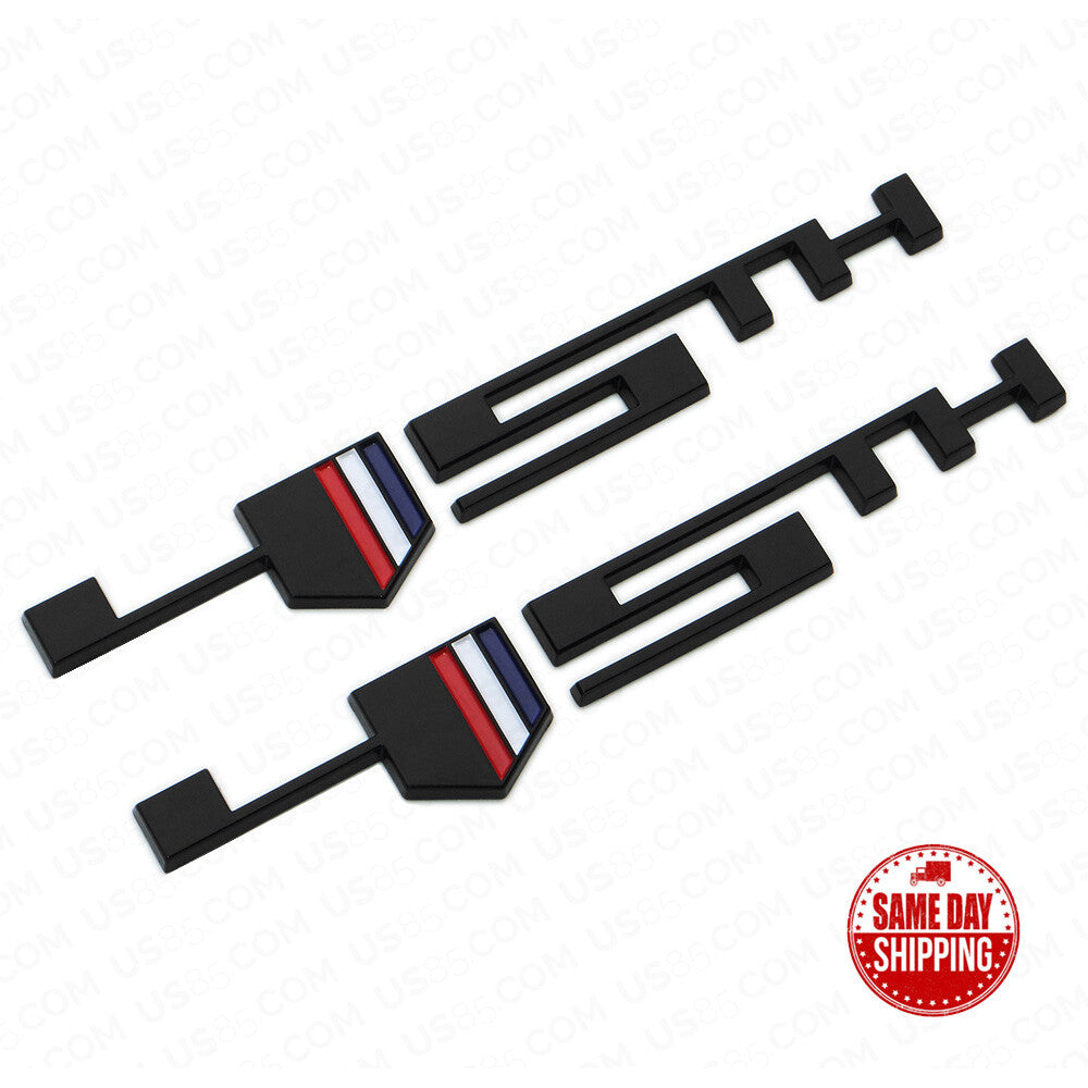 2x Chevrolet Camaro 45TH Anniversary Fender Badge Sport Adhesive Emblem Black