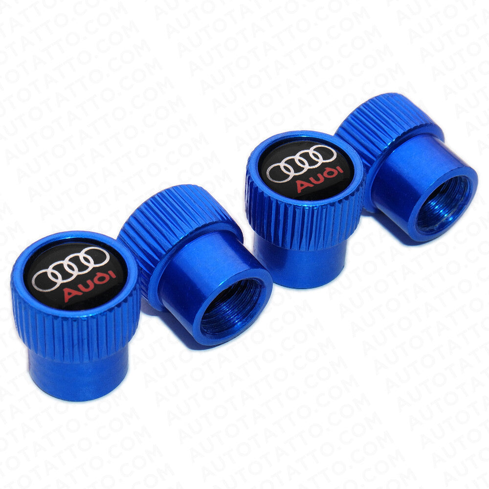 For Audi Logo Sport Roundel Car SUV Wheels Tire Air Valve Caps Stem Dust Cover