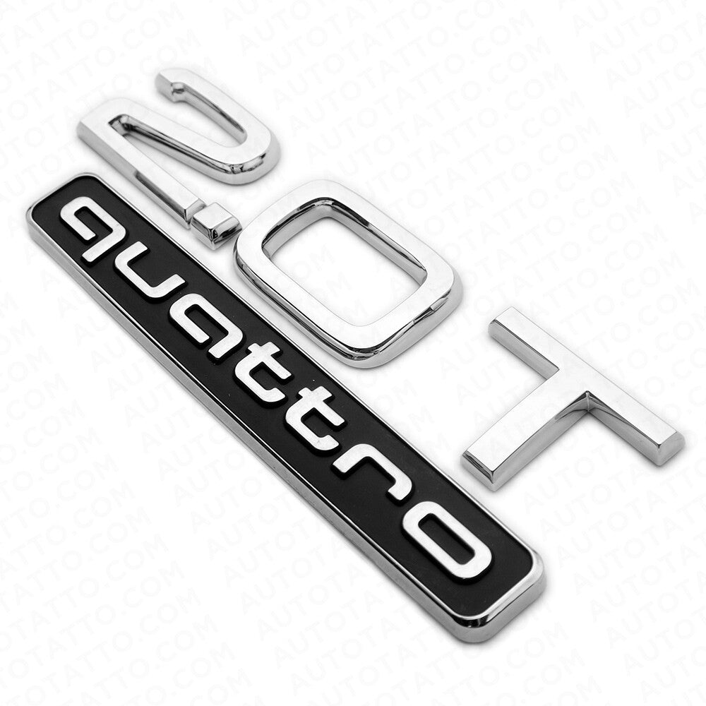 17-22 Audi Rear Trunk Deck Lid 2.0T Quattro Nameplate Emblem Logo Badge Chrome