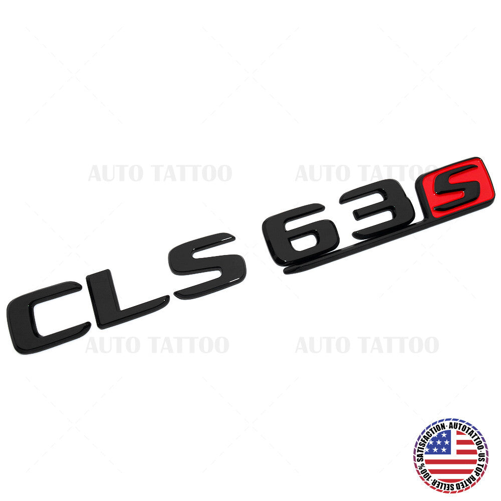 17+ Mercedes CLS 63 S AMG Letter Emblem Trunk Lid Logo Badge Gloss Black Red