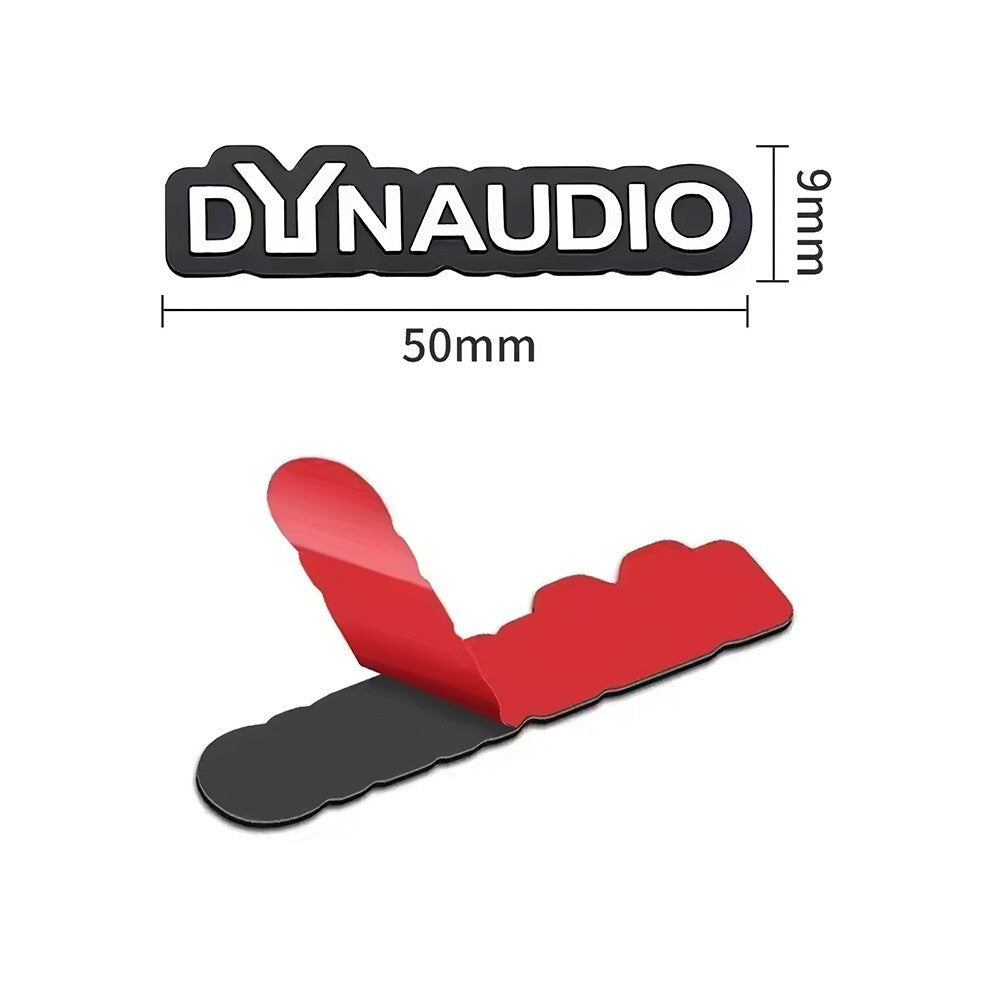 2pcs Dynaudio 50mm Aluminum Logo Emblem Car Door Speaker Badge Decal Replacement