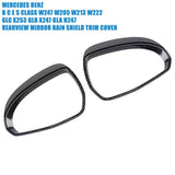 Benz C E S GLC GLB GLA Class W205 W213 Rearview Mirror Rain Shield Carbon Fiber