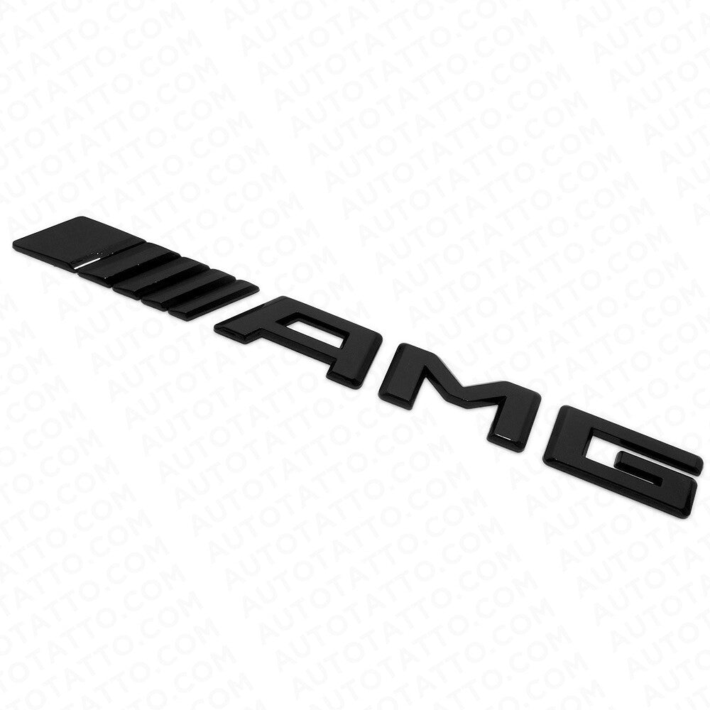 17+ Mercedes AMG Trunk Emblem Logo 3D Sticker Badge Decoration Sport Gloss Black