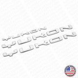 2021+ 3pcs Set GMC Yukon Nameplate Logo Letter Badge Emblem Chrome AT4 XL Sport