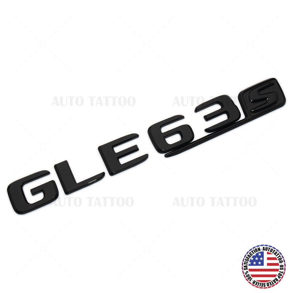 17-19 Mercedes GLE 63 S Letter Emblem Liftgate Logo Badge AMG Sport Gloss Black
