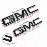 For 14-19 GMC Sierra Front Grille Tailgate Letter Replace Emblem Nameplate Black