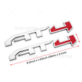 2x GMC Canyon Sierra AT4 Side Front Door Badge Emblem Nameplate OEM Chrome Red