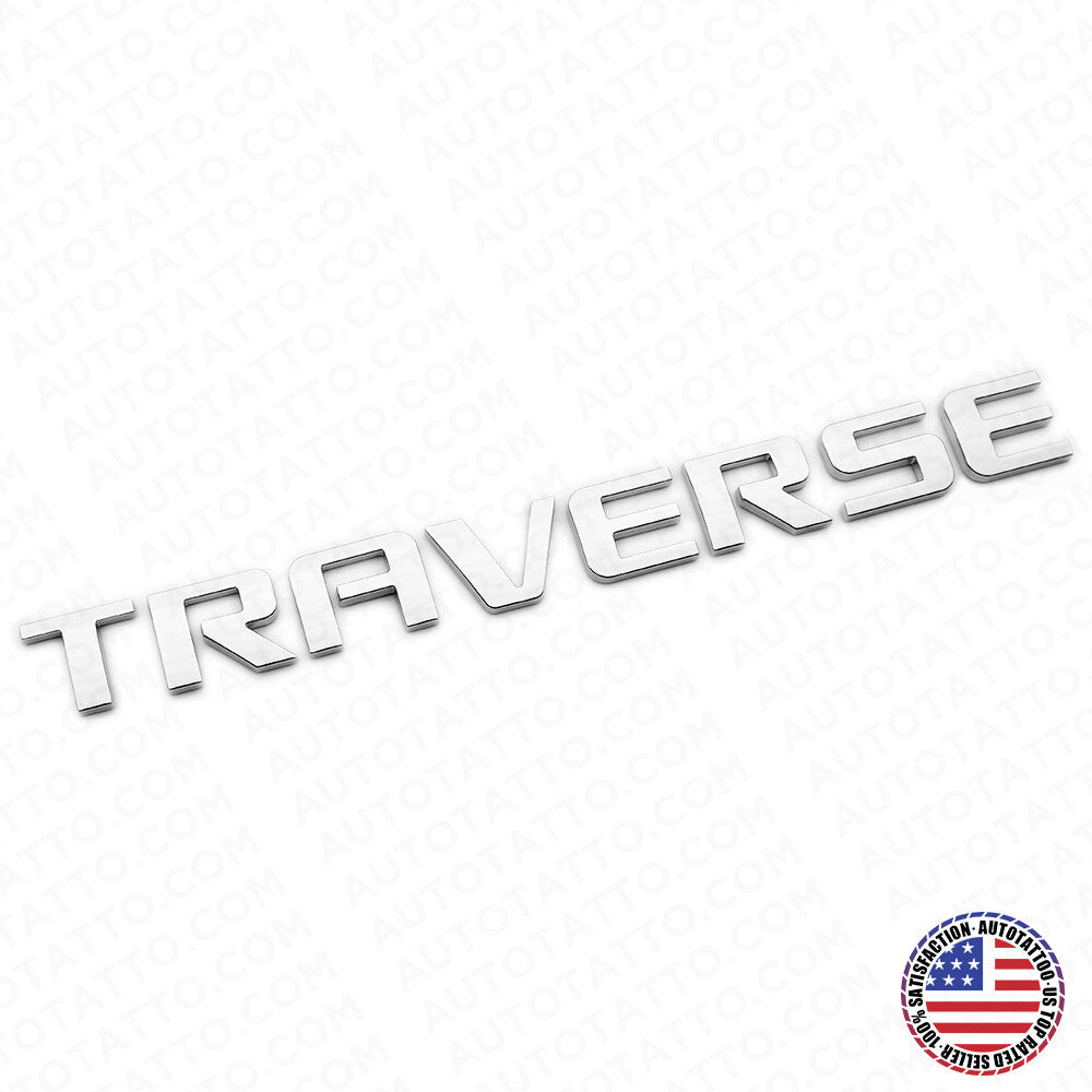 3x Chevy Traverse Front Door & Liftgate Badge Nameplate Logo Emblem Chrome Sport