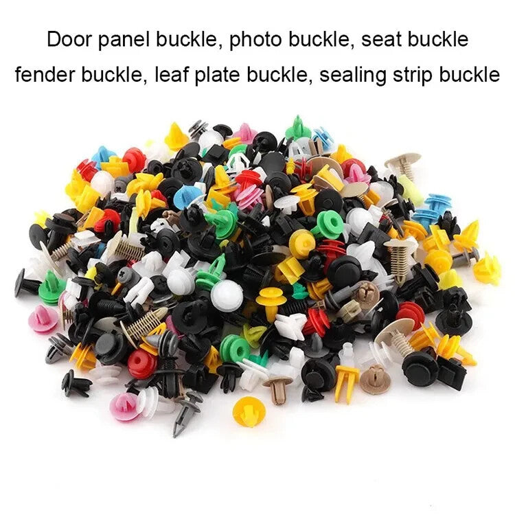 100pcs Mixed Plastic Clips Universal Door Panel Bumper Interior Auto Buckle Car Accessory
