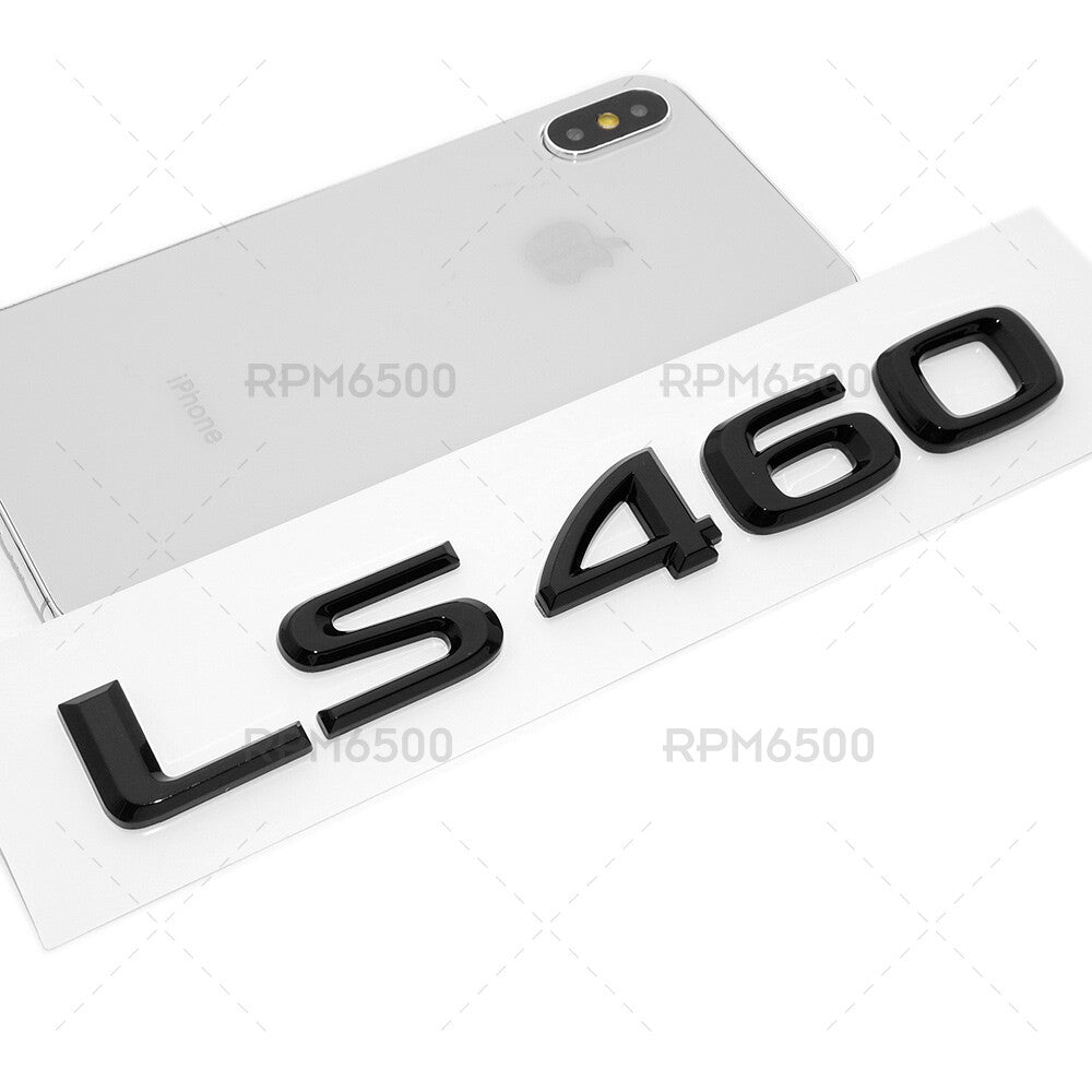 For Lexus Rear Turnk Lid Gloss Black LS 460 Letter Logo Badge Emblem Car Replace
