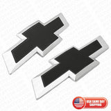 15-19 Chevy 2500 3500 Silverado Bowtie Front Grille Tailgate Logo Emblem Black