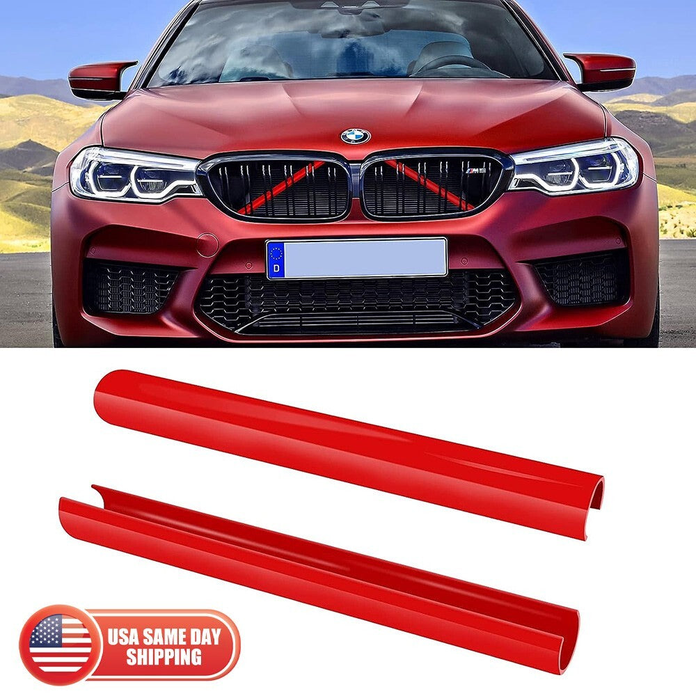 For BMW F20 F22 F31 F30 1 3 Series Front Grille Bar V Brace Trim Strip Cover Red