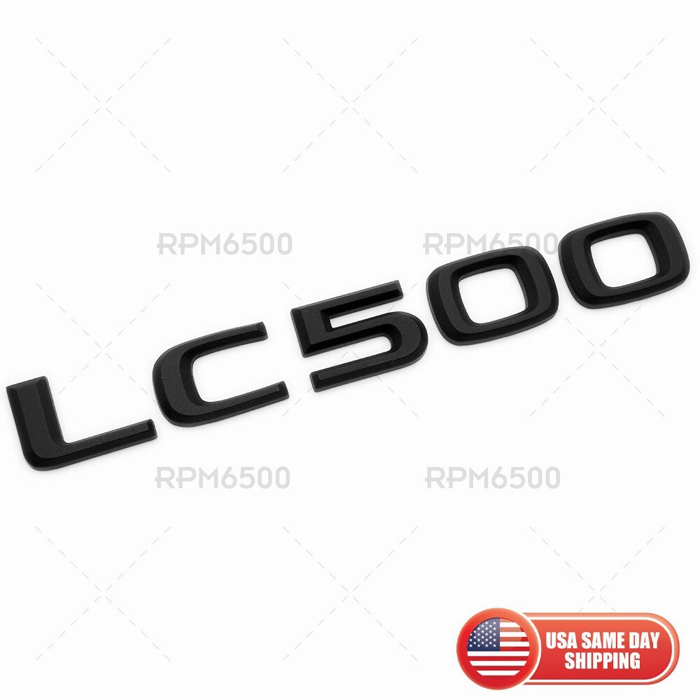 Lexus Trunk Rear LC 500 Letter Logo Badge Car Emblem Replace F-Sport Matte Black