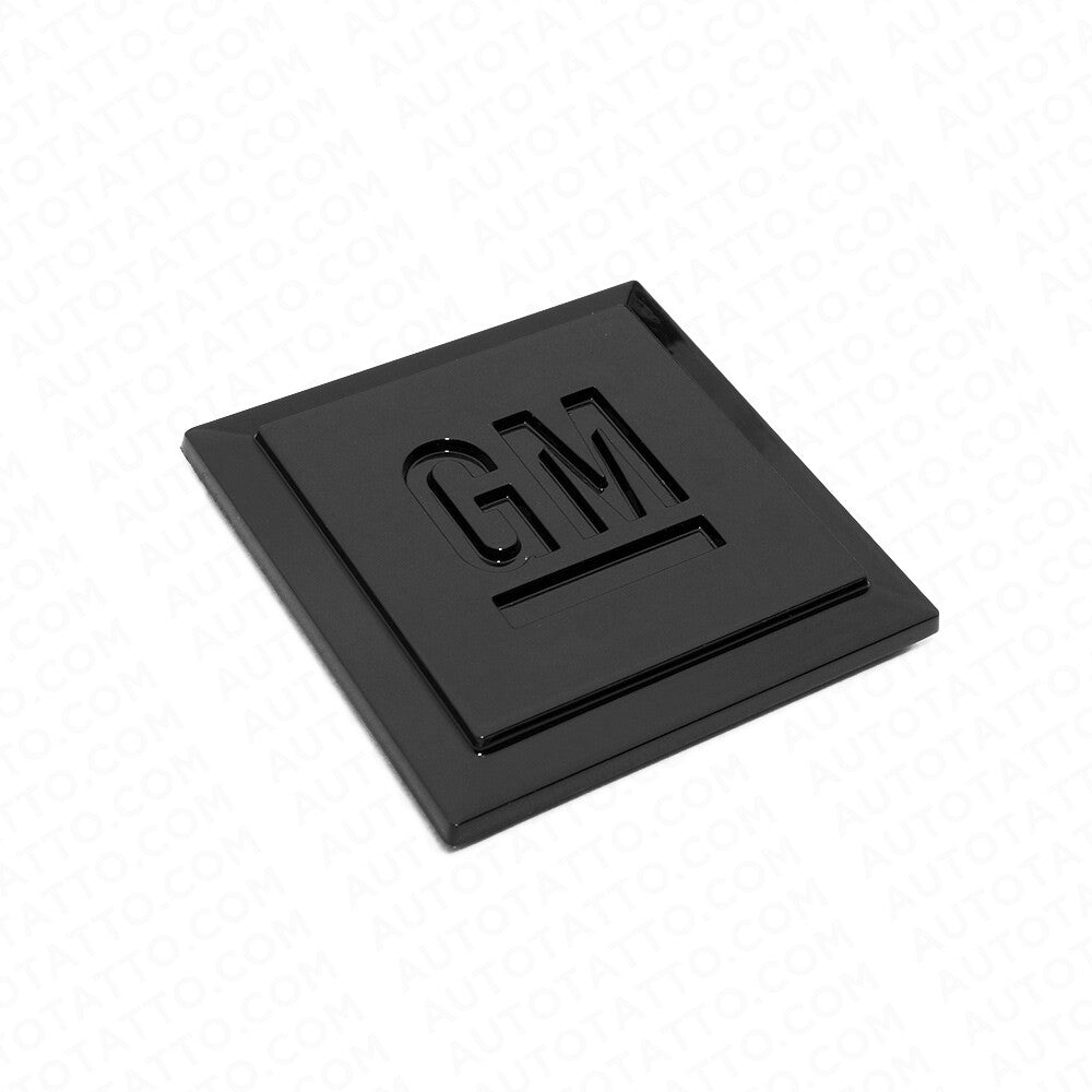 GM Logo Mark of Excellence 1.25" Fender Door Nameplate Emblem Badge Gloss Black