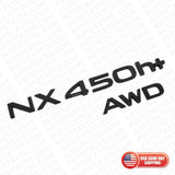 22+ Lexus NX 450h+ AWD Rear Liftgate Letter Logo Badge Emblem Gloss Black Sport