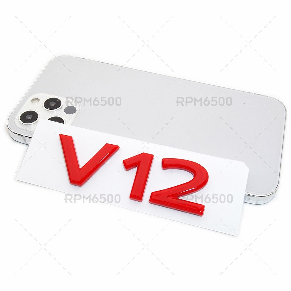 Mercedes-Maybach V12 Turbo AMG Side Fender Emblem Nameplate Badge Sport Red