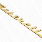 For Maserati Gold Chrome Trunk Letter Nameplate Logo Emblem Badges Sport OEM