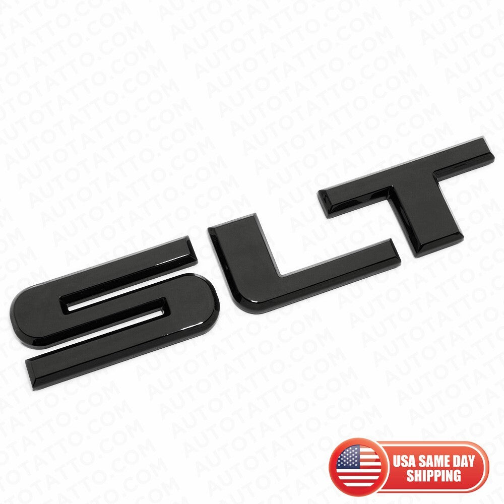 14 - 20 GMC SLT Tailgate Door Letter Nameplate Emblem Logo Badge Gloss Black