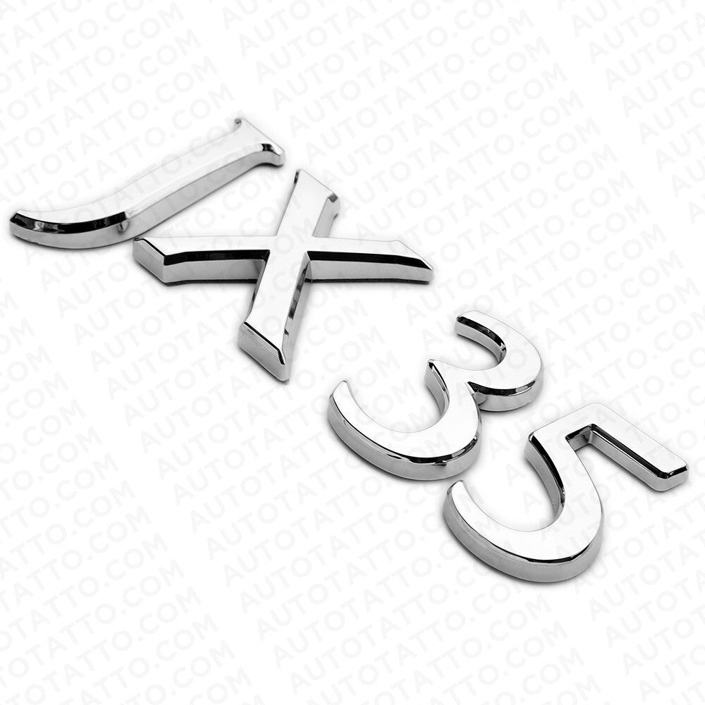 For Infiniti JX35 Rear Trunk Logo Letter Badge Emblem Nameplate Silver Chrome