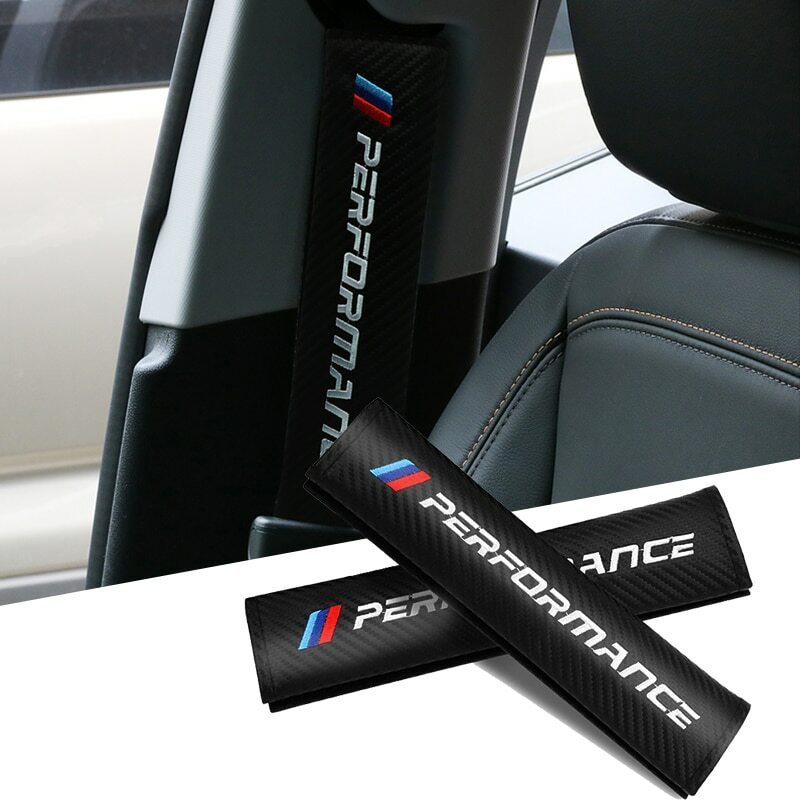 For BMW Performance Car Carbon Seat Belt Cover Safety Shoulder Strap Cushion Pad