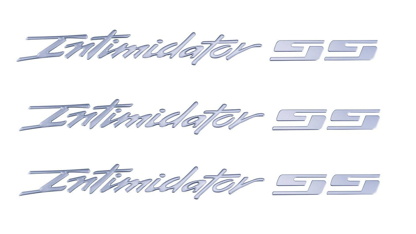 3Pc Intimidator SS Emblem Letters Badge 88980874 Silver  17 INCH