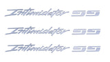 3Pc Intimidator SS Emblem Letters Badge 88980874 Silver  17 INCH
