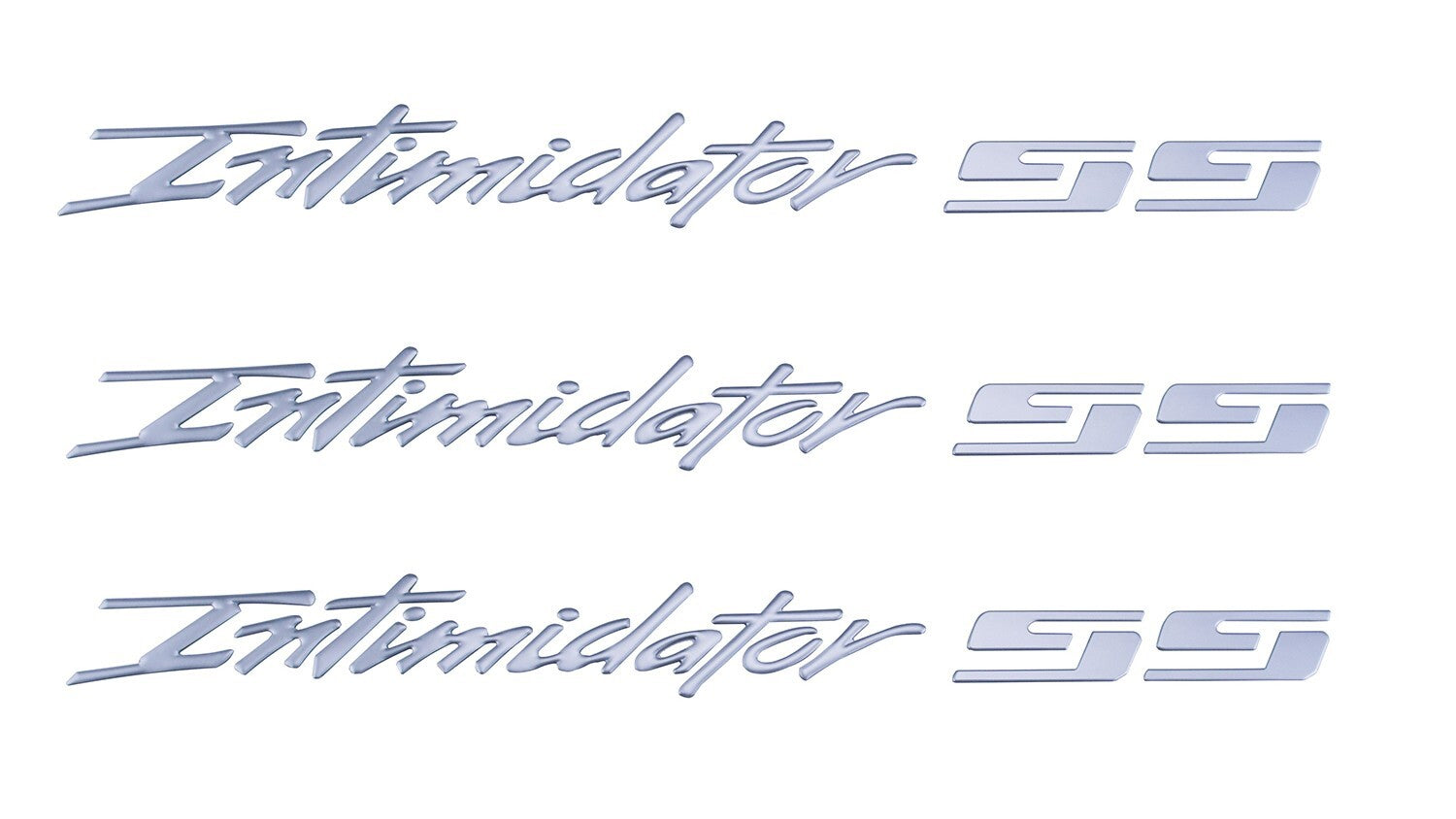 3Pc Intimidator SS Emblem Letters Badge 88980874 Silver  17 INCH