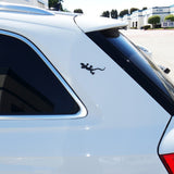 Audil Quattro Gecko Badge Emblem Trunk 3D Sticker Car SUV Sport Matte Black 4WD