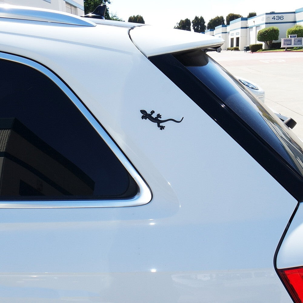 Audil Quattro Gecko Badge Emblem Trunk 3D Sticker Car SUV Sport Matte Black 4WD