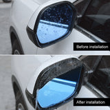 2x Universal Carbon Car Rear View Mirror Rain Cover Sun Visor Eyebrow Guard New
