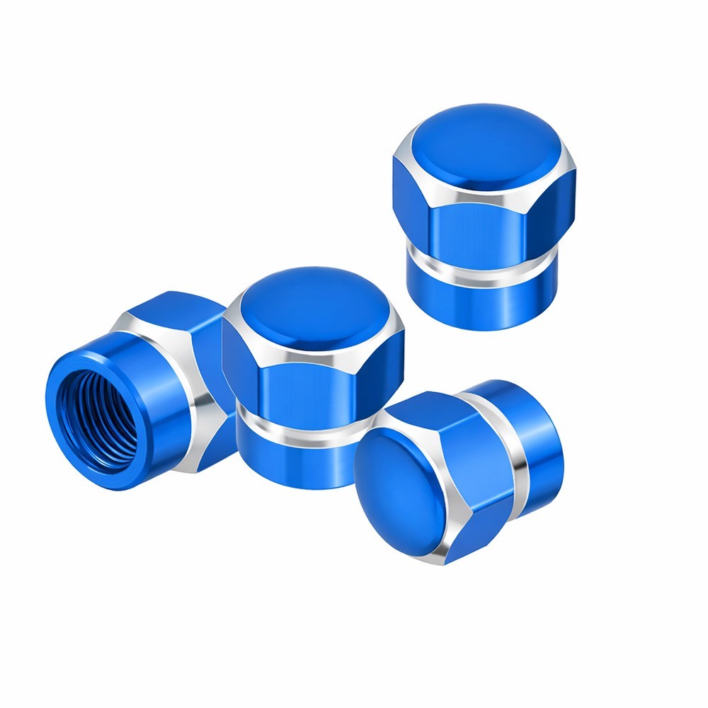 4pcs Universal Car Tire Wheel Valve Stem Caps Hex Design Dust Cover Accessories