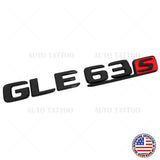 17-19 Mercedes GLE 63 S Letter Emblem Liftgate Logo Badge AMG Sport Black Red