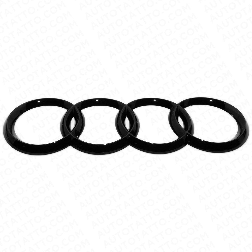 Q8 SQ8 RSQ8 Sport Liftgate Audi Ring Nameplate Emblem Logo Badge Gloss Black