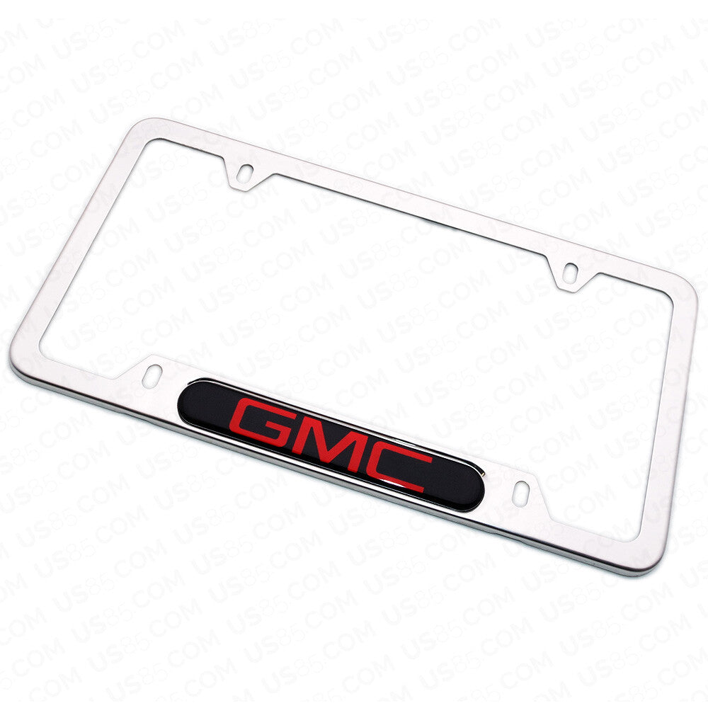Chrome Stainless Steel Front Rear For GMC Sport License Plate Frame Cover Gift