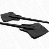 2x Corvette C7 Gloss Black Fender Stingray Mako Shark Logo Badge Emblem Sport
