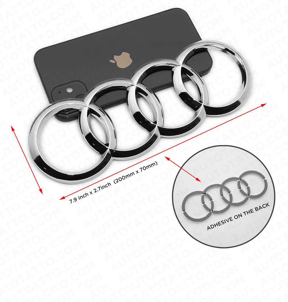 08-20 AUDI OEM Chrome Liftgate Sign Logo Rings Badge Emblem A6 S6 Q5 SQ5 Q7 SUV