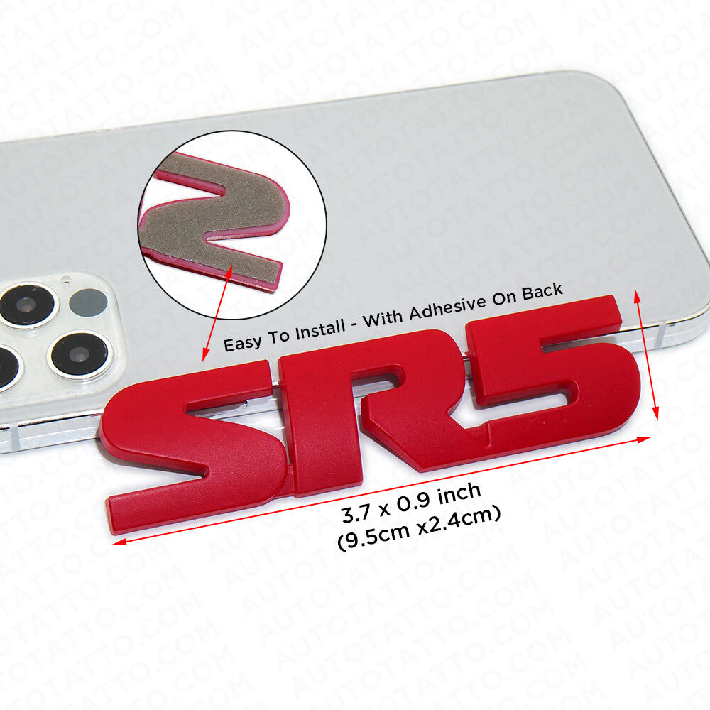 Red Tacoma 4 Runner TRD Pro SR5 SR 5 Emblem Side Rear Door Tailgate Badge Sport