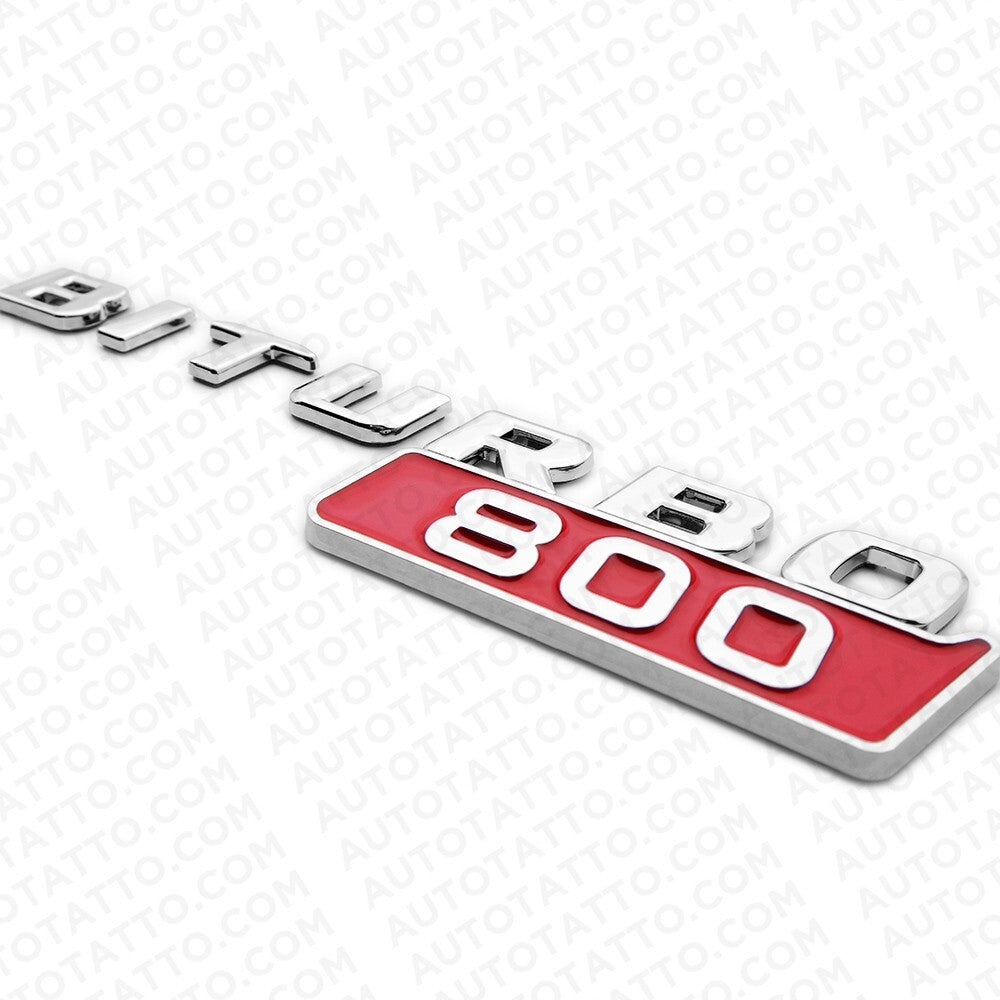 2x Mercedes BRABUS BITURBO 800 Side Fender Nameplate Badge Marker Emblem Chrome