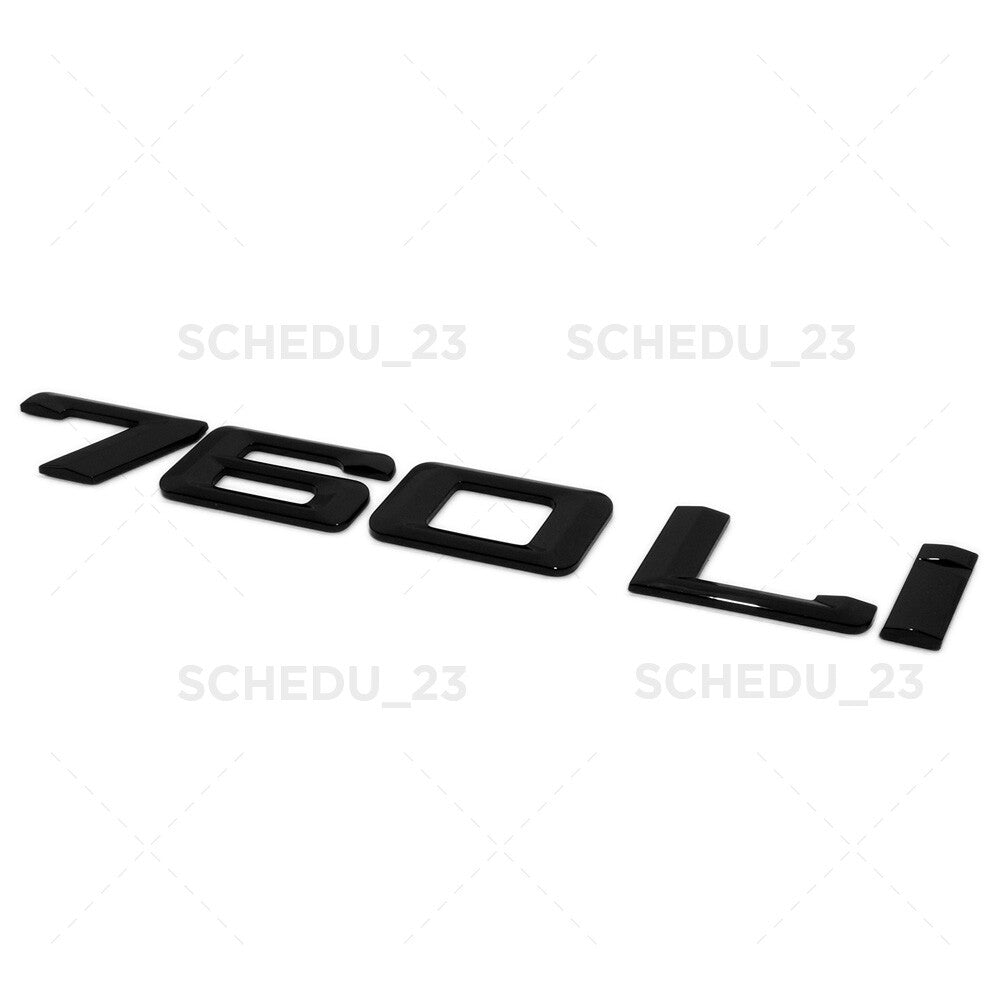 Gloss Black For BMW 760Li Logo Emblem Trunk Lid M Power Series Performance F01