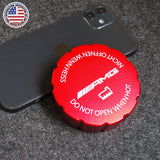 Mercedes AMG Sport Universal Aluminum Hood Water Washer Tank Cap Cover Trim Red