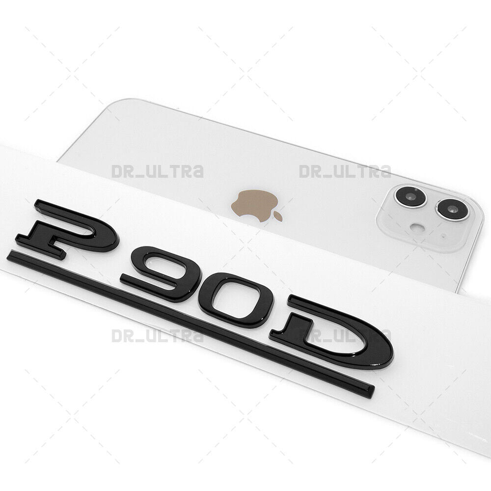 Tesla Liftgate P90D Performance Nameplate Logo Badge Emblem Sport Gloss Black