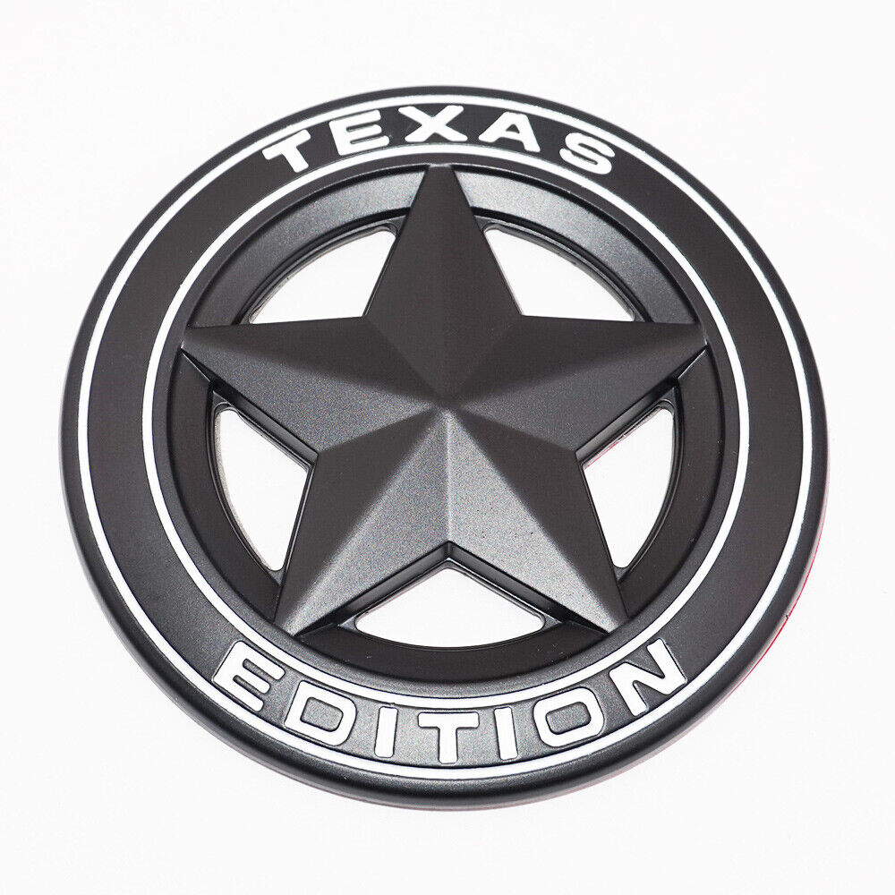 Universal 3D Fashion Metal Round Texas Star Car Decal Sticker Auto Decoration