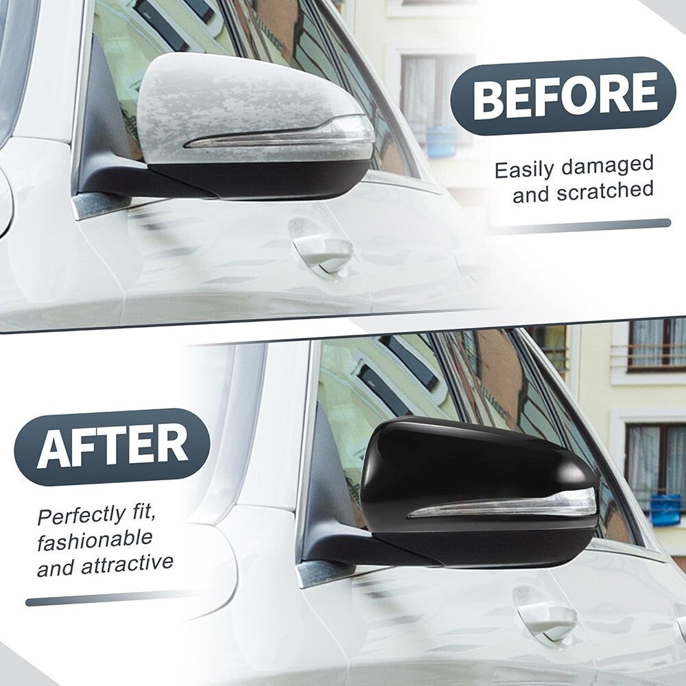 Gloss Black Mercedes W205 W213 X253 W222 C E S GLC Class Mirror Cover Replace
