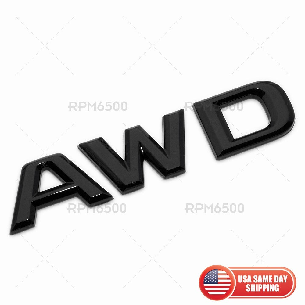 Lexus Rear Trunk AWD Nameplate Letter Logo Badge Car Emblem F-Sport Gloss Black