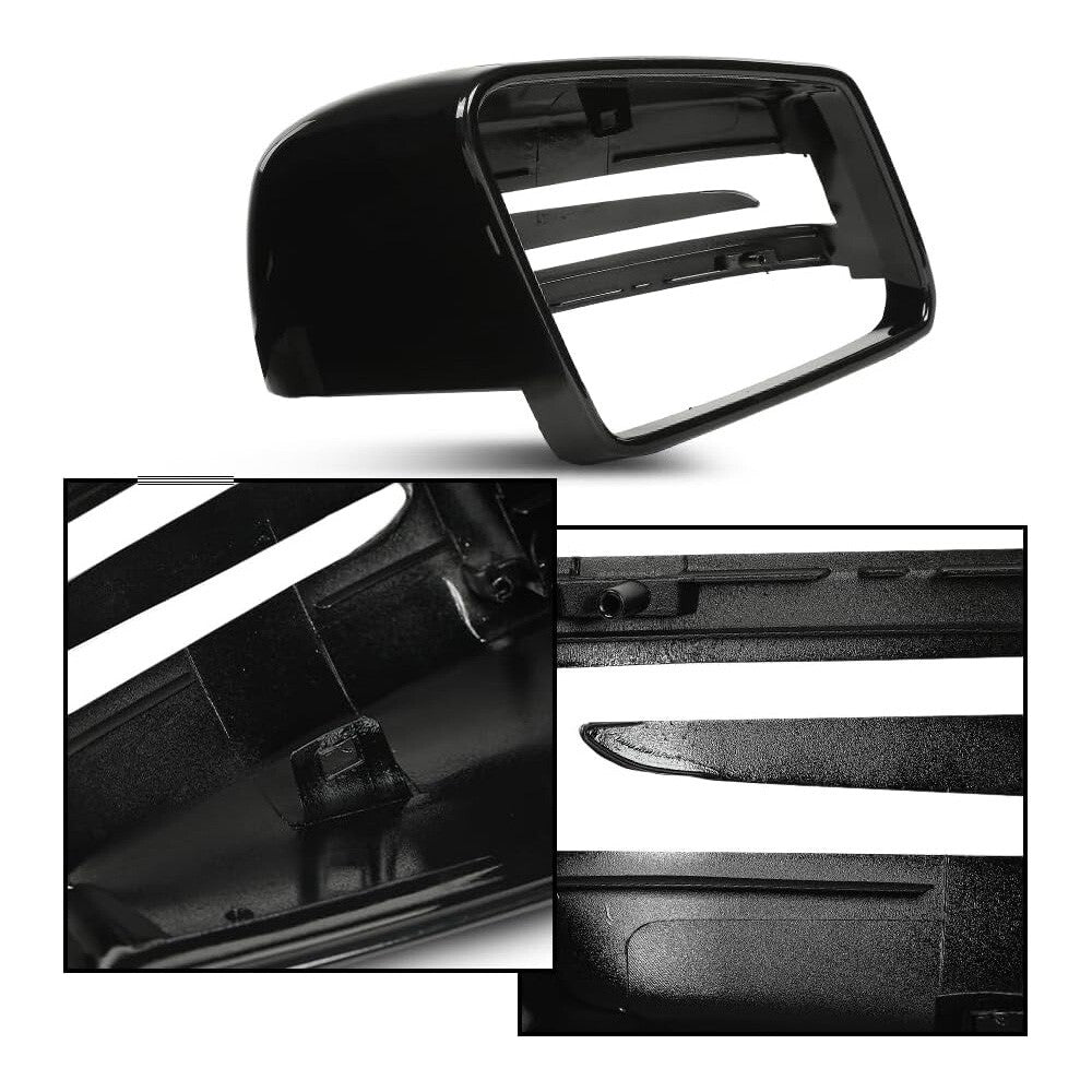Mercedes W204 W212 W117 C E S GLA Class Gloss Black Side Mirror Cover Replace