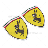 Universal 1x or 2x Fashion Aluminum Alloy Donkey Car Decal Sticker Decoration