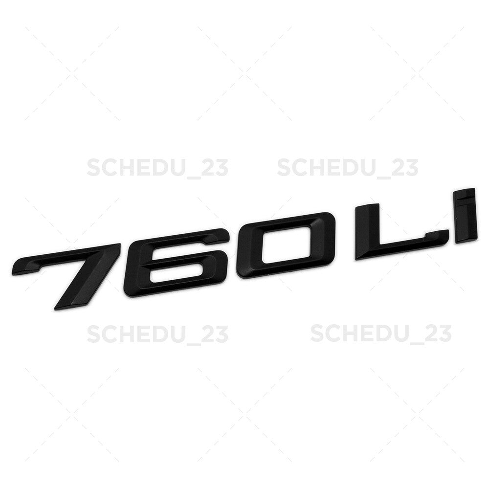 Matte Black 760Li Letter Logo Emblem Badge Trunk Lid M Series Performance F01