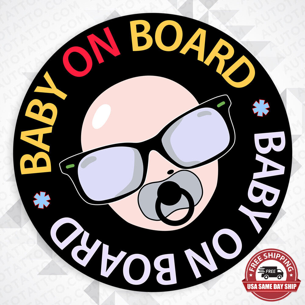 Cute Baby On Board Sticker Decal Kid In Car Rear Truck Liftgate Window Decorate