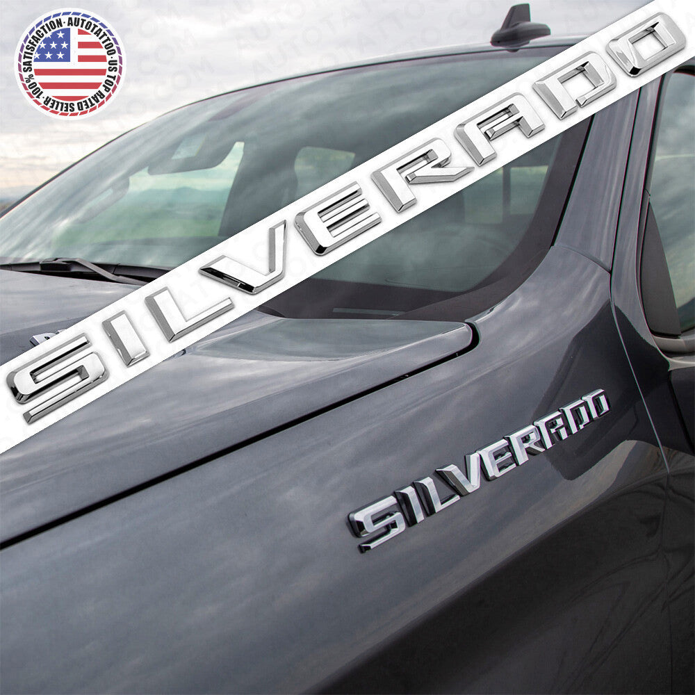 19-21 OEM Chrome Silverado 1500 Side Fender Letter Logo Emblem Badge Z71 LT LTZ