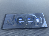 Jeep 1 (one) 2018-2024 Wrangler/Gladiator Fender Dark Gray w/Blue Outline Emblem Badge